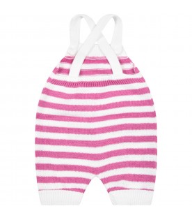 Multicolor dungarees for baby girl