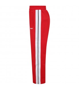 Red sweatpant for kids with logo