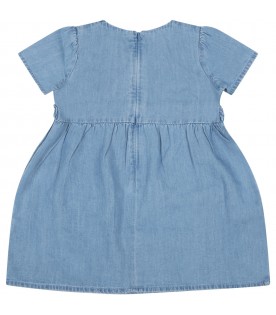 Light-blue dress for baby girl