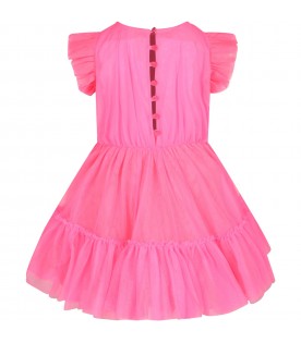 Neon fuchsia dress for girl