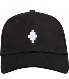 Cappello nero per bambini con iconica croce