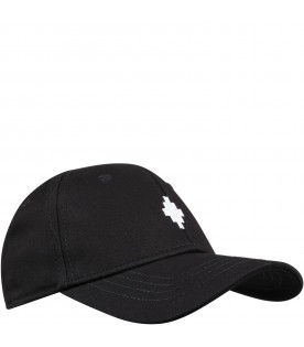 Black hat for kids with iconic cross