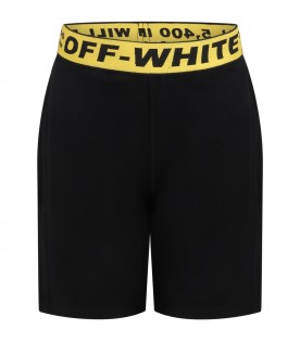Black short for boy with logos