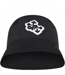 Black cloche for kids with logo