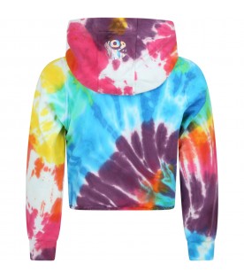 Multicolor sweatshirt for girl with logo