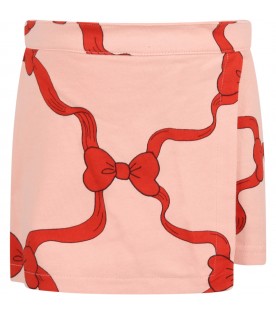 Pink short for girl with bows