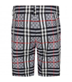 Multicolor short for boy with cheks