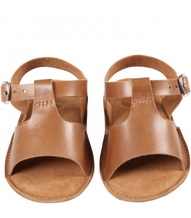Brown sandals for baby kids