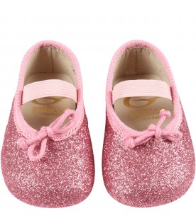 Pink ballet flats for baby girl