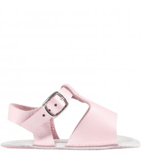 Pink sandals for baby girl