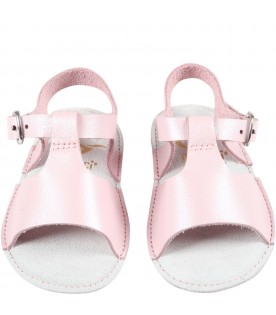 Pink sandals for baby girl