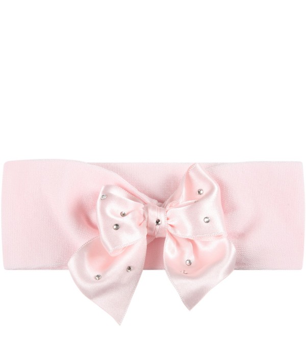 Story Loris Pink hairband for baby girl - CoccoleBimbi