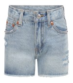 Levi's Kids Light-blue shorts for girl with patch logo