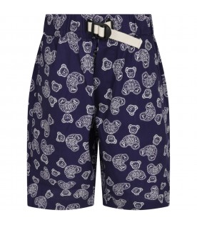 Blue short for boy with bears
