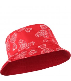 Red cloche for kids with bears
