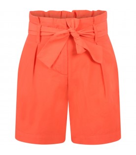 Shorts arancioni per bambina