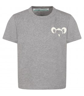 Gray T-shirt for kids with koala