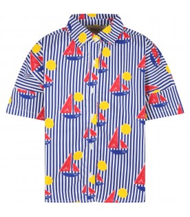 Multicolor shirt for kids with boats