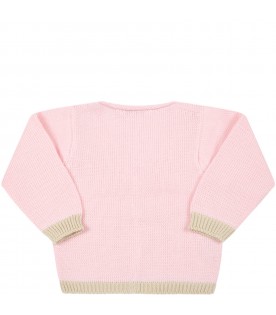 Pink cardigan for baby girl