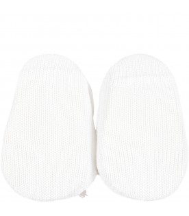 White baby-bootee for baby girl