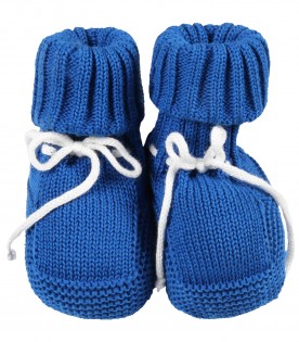 Blue baby-bootee for baby boy