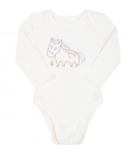 White set for baby boy with animal