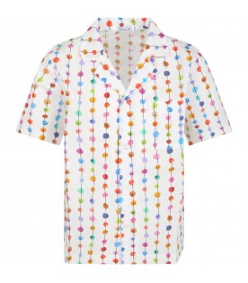 White pyjamas for boy with polka-dots