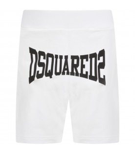 White short for boy with logo