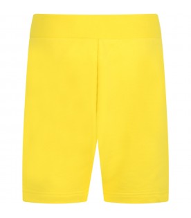 Yellow short for boy with logo