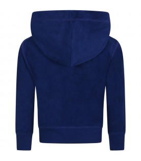 Blue sweatshirt for kids with logo