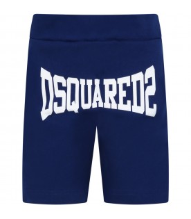 Blue short for boy with logo
