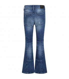 Blue jeans for girl with studs