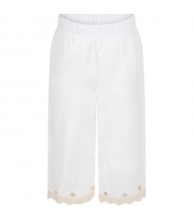 Pantalone bianco per bambina