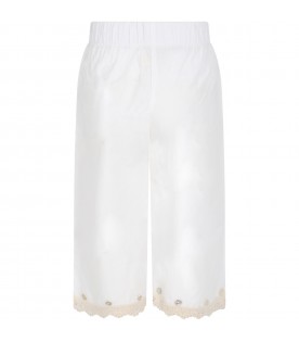Pantalone bianco per bambina