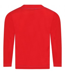Red t-shirt for boy with rabbit