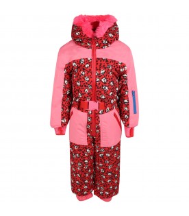 Red snow suit for girl