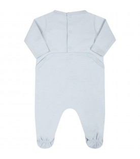 Light-blue babygrow for baby boy with tiger