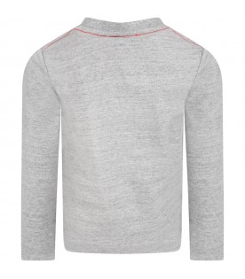Grey t-shirt for boy with superhero