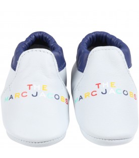 Light blue shoes for baby boy with logo