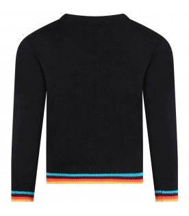 Black sweater for boy with zebra