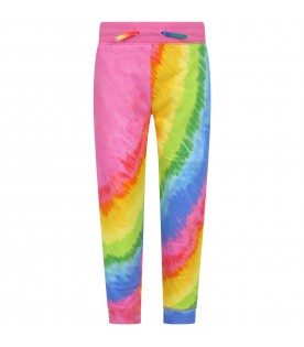 Pantaloni multicolor da tuta per bambina