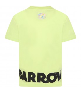 Yellow T-shirt for kids with smiley face and logo