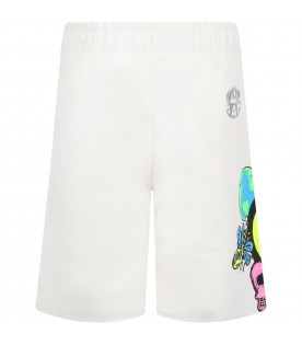 White short for kids with prints