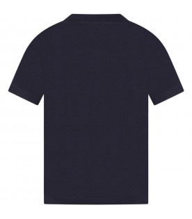 Blue t-shirt for boy with logo