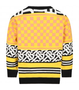 Multicolor sweatshirt for kids with iconic prints