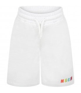 White short for boy with loog