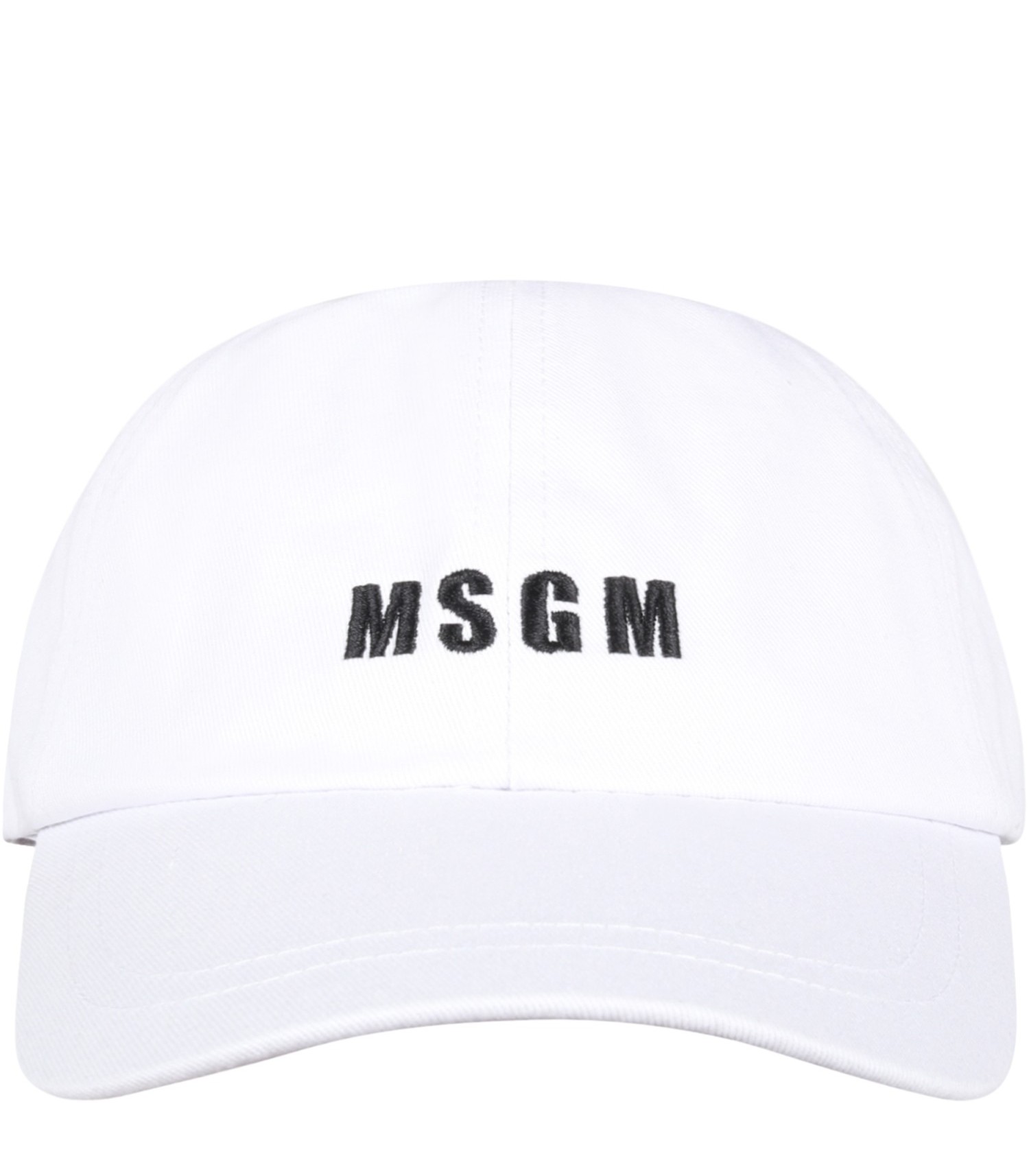 MSGM Kids White hat for boy with logo