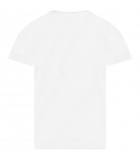 White t-shirt for girl with rabbit