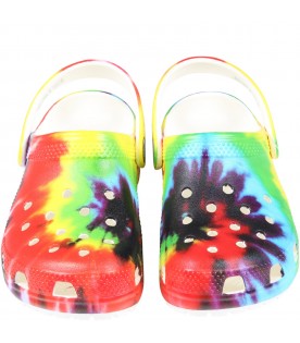 Tie-dye sabot for kids with logo