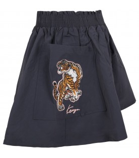 Grey skirt for girl wtih tiger